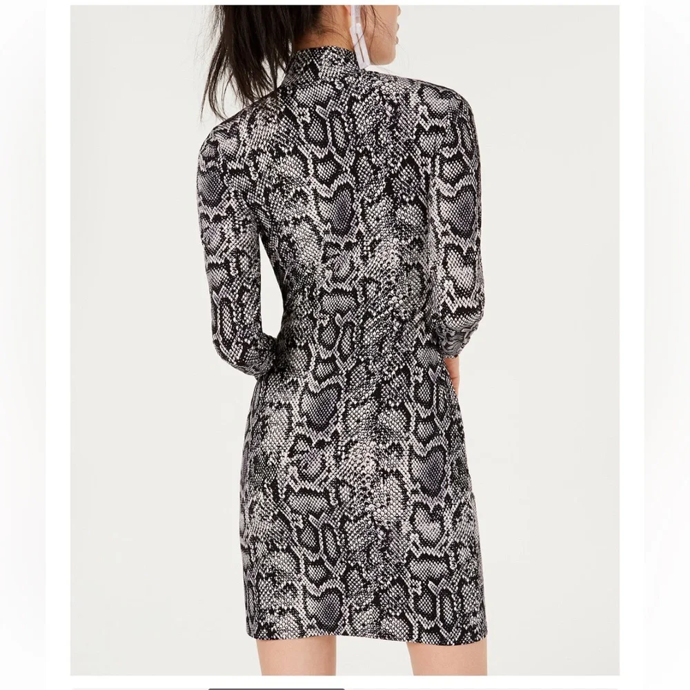 Mock-Neck Python Print Dress - Picture 3 of 4